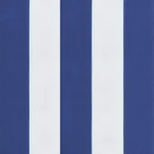 Възглавница за пейка синьо и бяло райе 120x50x4 см оксфорд плат - VL361135 - Thumbnail 6