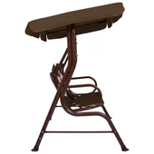 Детска градинска люлка, кафява, 115x75x110 см, текстил - Thumbnail 2