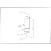 LED осветително тяло за баня 7.9х18х9.5 см хром INTER CERAMIC - Thumbnail 2