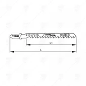 Нож за зеге 5бр "T" 100(75)мм груб срез Т144D CETA-FORM - Thumbnail 2
