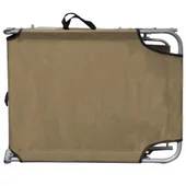 Сгъваем шезлонг с козирка, таупе, алуминий - Thumbnail 4