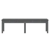 2-местна градинска пейка, сива, 159,5x44x45 см, бор масив - VL824013 - Thumbnail 4