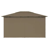 Градинска шатра със завеси, 4x3 м, таупе, 180 г/м² - Thumbnail 5