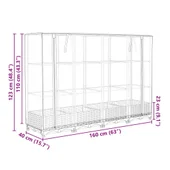 Повдигната леха с покривало, 160x40x123 см - ратанов сандък - Thumbnail 9