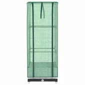 Повдигната леха с покривало, 40x40x123 см - ратанов съндък - Бял - Thumbnail 4