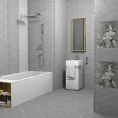 Фаянс 25x40 см Космос светлосив 5617 KAI - Thumbnail 2