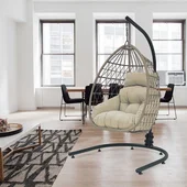 Градинска сгъваема люлка Orbit крем FORMET - Thumbnail 1