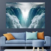 Пейзаж водопади  - картина пано за стена - Thumbnail 1