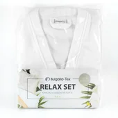 Сет Релакс кимоно и хавлиена кърпа L бял BULGARIA TEX - Thumbnail 1