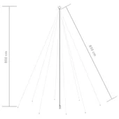 Светеща коледна елха закрито/открито 1300 LED студено бяла 8 м - Thumbnail 8