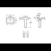 The gap порцеланова конзола за умивалник - Thumbnail 3