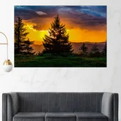 Залез над планината - картина пано за стена - Thumbnail 1