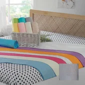 Чаршаф с ластик 100x200 см + калъфка Cylinder Grey ZAMBAK - Thumbnail 1