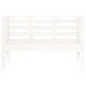 Градинска пейка, бяла, 111,5x53x71 см, борово дърво масив - VL825136 - Thumbnail 4