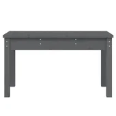 Градинска пейка сива 80x44x45 см борово дърво масив - VL823999 - Thumbnail 4