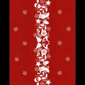 Коледна покривка за маса 140х240 - червено/бяло - Thumbnail 2