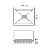 LED прожектор 100 W 4000K IP65 Trend VIVALUX - Thumbnail 2