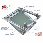 Ревизионна вратичка с алуминиева рамка 30x30 см TMP-ECO ALIN - Thumbnail 2