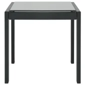 Шезлонги, 2 бр, с масичка, стомана сиви - Thumbnail 4