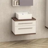 Шкаф за баня Ария 60х46х44см бял/сив INTER CERAMIC - Thumbnail 1