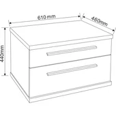 Шкаф за баня Ария 60х46х44см бял/сив INTER CERAMIC - Thumbnail 4