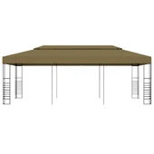 Градинска шатра, 6x3x2,7 м, таупе, 180 г/м² - Thumbnail 2