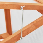 Мини оранжерия - 60x45x100 см - правоъгълна - дърво - Thumbnail 4