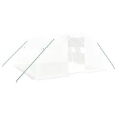 Оранжерия със стоманена рамка бяла 16 м² 4x4x2 м - Thumbnail 1