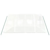 Оранжерия със стоманена рамка бяла 16 м² 4x4x2 м - Thumbnail 4