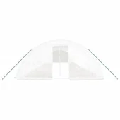 Оранжерия със стоманена рамка бяла 80 м² 16x5x2,3 м - Thumbnail 3