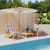 Възглавници за столове шезлонги 2 бр сиво каре Оксфорд плат - VL361998 - Thumbnail 1