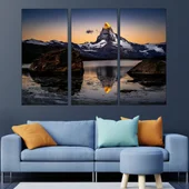Залез над връх Матернхорн - картина пано за стена - Thumbnail 2