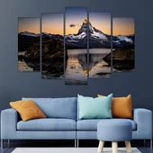 Залез над връх Матернхорн - картина пано за стена - Thumbnail 3