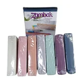 Чаршаф с ластик 160x200 см + две калъфки Square Cream ZAMBAK - Thumbnail 2