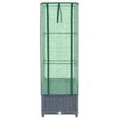 Повдигната леха с покривало - 40x40x139 см - ратанов сандък - Thumbnail 4