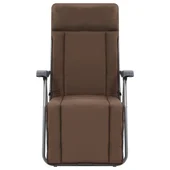 Сгъваеми градински столове с възглавници, 2 бр., кафяви - Thumbnail 2