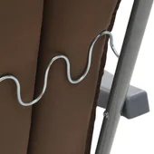 Сгъваеми градински столове с възглавници, 2 бр., кафяви - Thumbnail 9