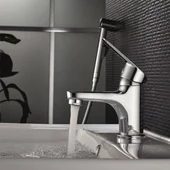 Стоящ смесител за баня с бидетна слушалка Quadrat INTER CERAMIC - Thumbnail 2