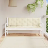 Възглавница за градинска пейка кремава 180x(50+50)x7 см оксфорд - VL315030 - Thumbnail 3