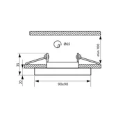 Декоративна луна със стъкло CRYSTAL SL421 BK - Thumbnail 2