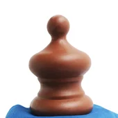 Градински чадър с дървен прът, 350 см, син - Thumbnail 2