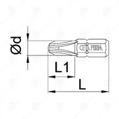 Накрайник звезда PH3х25мм CETA-FORM - Thumbnail 2