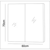 Огледален шкаф за баня ICMC 7046 UP /7013 INTER CERAMIC - Thumbnail 2