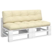 Палетни възглавници, 2 бр, кремави, текстил - Thumbnail 3