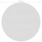 Плаващо соларно покривало за басейн PE 527 см сиво - Thumbnail 3