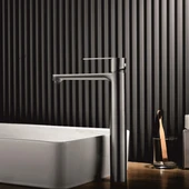 Висок стоящ смесител за мивка Венеция Gun Gray INTER CERAMIC - Thumbnail 2