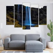 Живописен водопад в Исландия - картина пано за стена - Thumbnail 3
