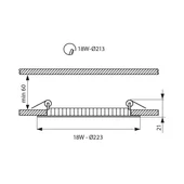 LED панел ESTE LED 18 W 1150 lm 4000 К бял VIVALUX - Thumbnail 2