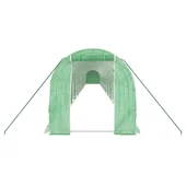 Оранжерия със стоманена рамка зелена 48 м² 24x2x2 м - Thumbnail 3