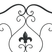 Външна пейка Черна Метал Стандартна Здрава Пейка за открито - VL42008113 - Thumbnail 8